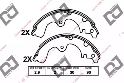 Комлект тормозных накладок DJ PARTS BS1194